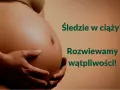 Brzuch kobiety w ciąży, dłonie podtrzymujące. Tekst: "Śledzie w ciąży? Rozwiewamy wątpliwości!".