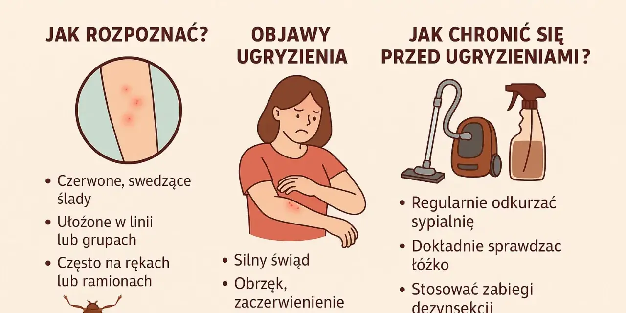 Jak rozpoznać ugryzienia pluskwy u dzieci: czerwone, swędzące ślady na rękach i ramionach, często ułożone w linie. Objawy to silny świąd, obrzęk, zaczerwienienie.