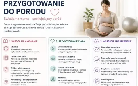 Przygotowanie do porodu: wiedza, ćwiczenia, wsparcie. Świadoma mama to spokojniejszy przebieg porodu.