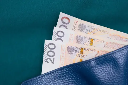 Trzy banknoty po 200 zł w granatowym portfelu. Zastanawiasz się, ile wynosi zasiłek celowy?