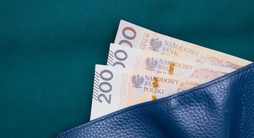 Trzy banknoty po 200 zł w granatowym portfelu. Zastanawiasz się, ile wynosi zasiłek celowy?