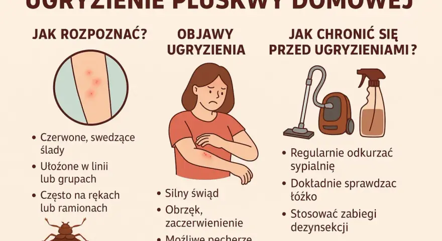 Jak rozpoznać ugryzienia pluskwy u dzieci: czerwone, swędzące ślady na rękach i ramionach, często ułożone w linie. Objawy to silny świąd, obrzęk, zaczerwienienie.