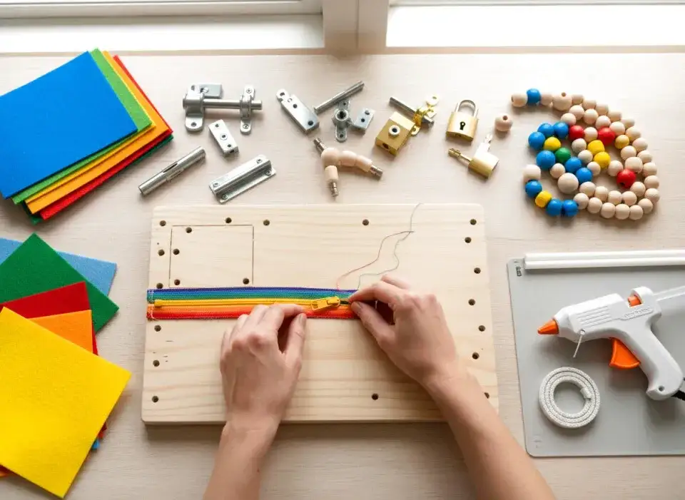 tablica sensoryczna diy krok po kroku